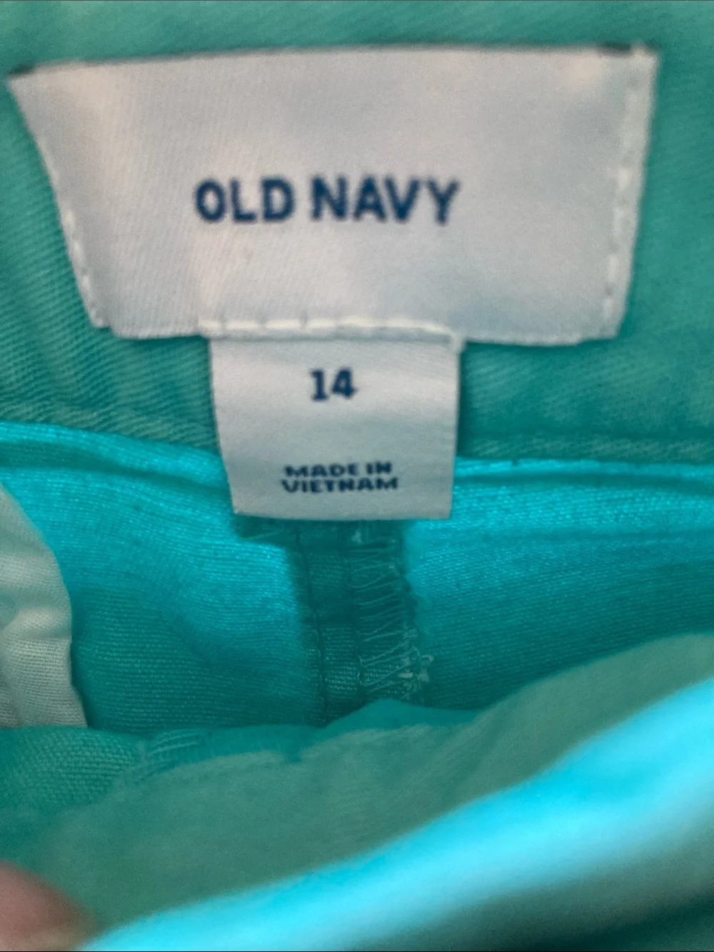 Boys Old Navy Flex green long chino shorts size 14 - NWT